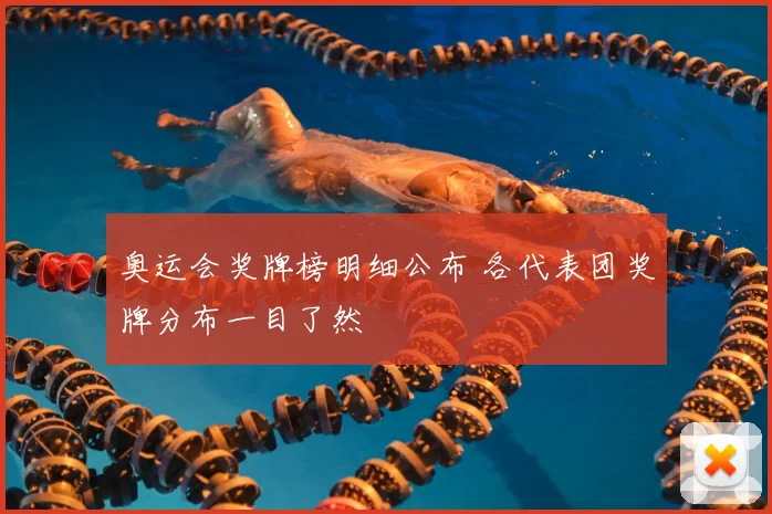 奥运会奖牌榜明细公布 各代表团奖牌分布一目了然